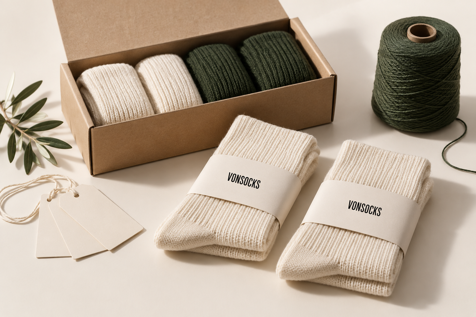 VonSocks packaging and label design concept